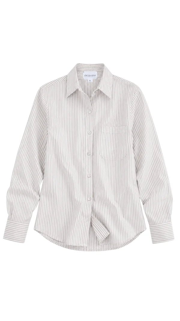 Boyfriend Top in Cannoli Stripe - obligato