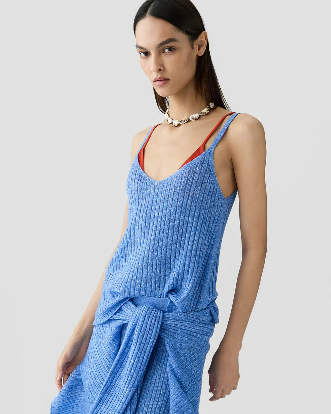 Breezy Rib Tank in Delft Blue - obligato