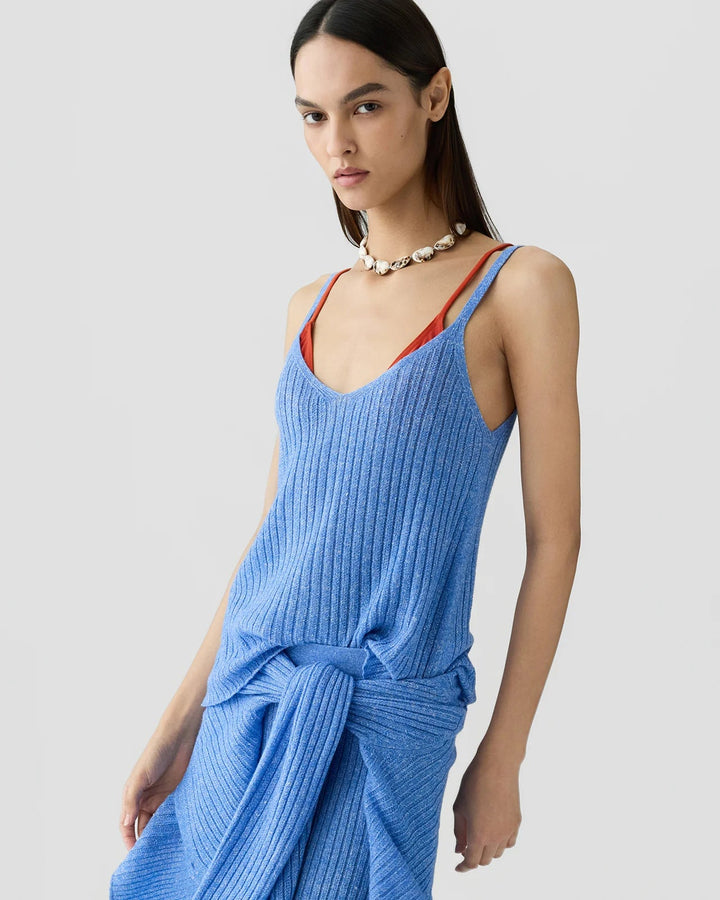 Breezy Rib Tank in Delft Blue - obligato
