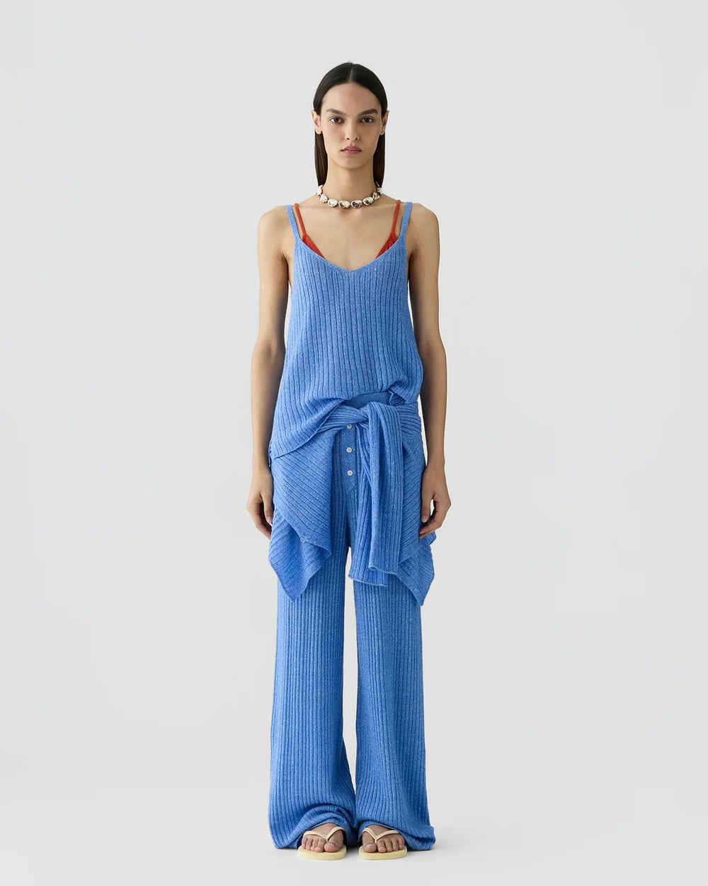 Breezy Rib Tank in Delft Blue - obligato