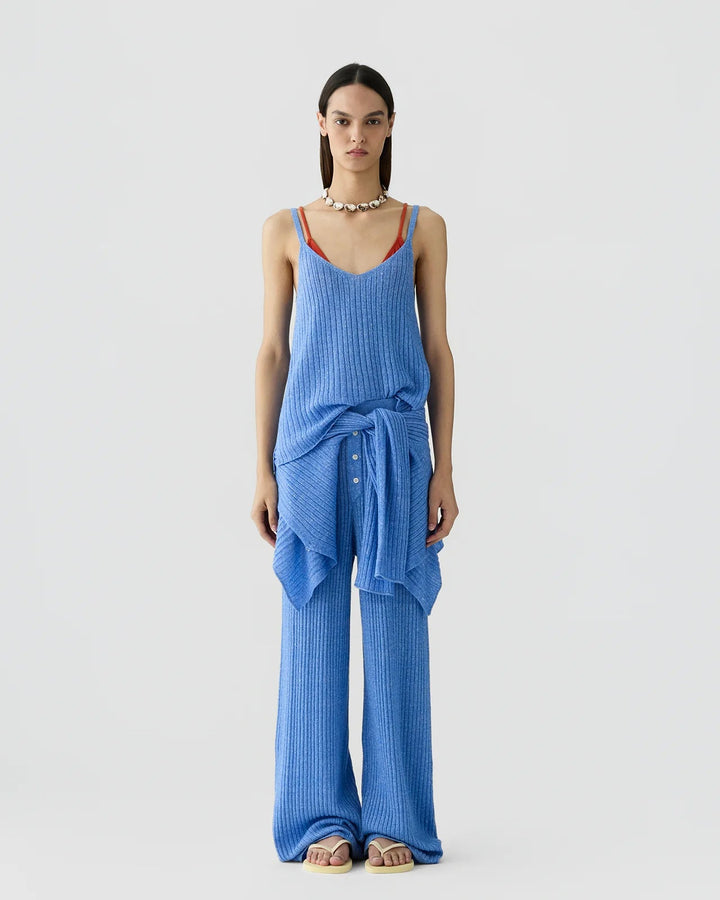 Breezy Rib Tank in Delft Blue - obligato