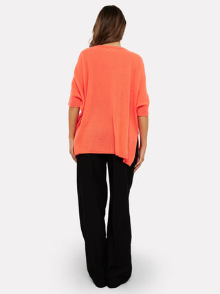 Bronte Sweater in Hot Orange - obligato