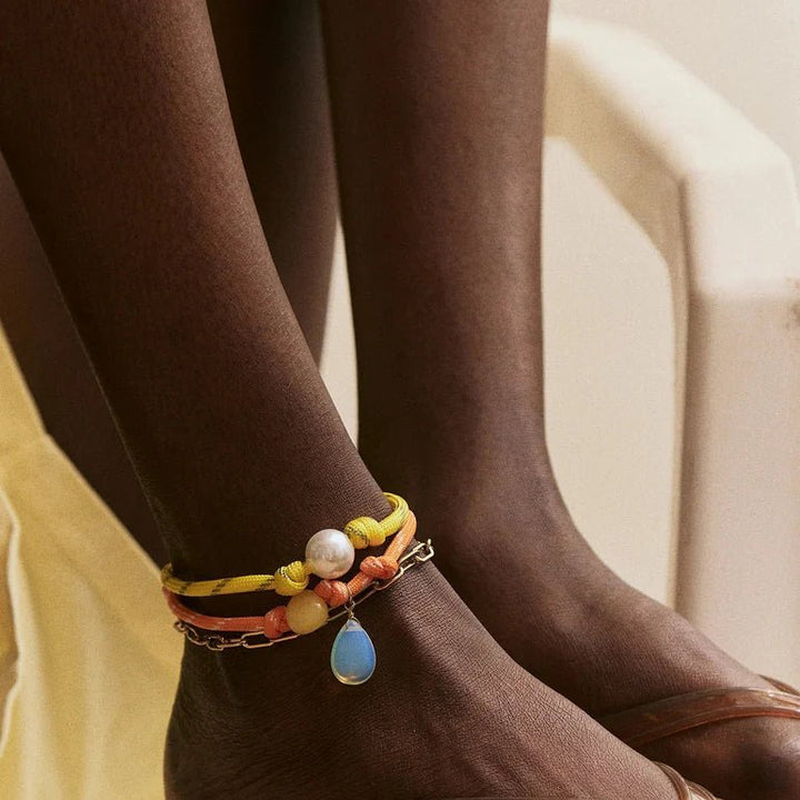 Brooke Semi-Precious Waterproof Anklet Set - obligato
