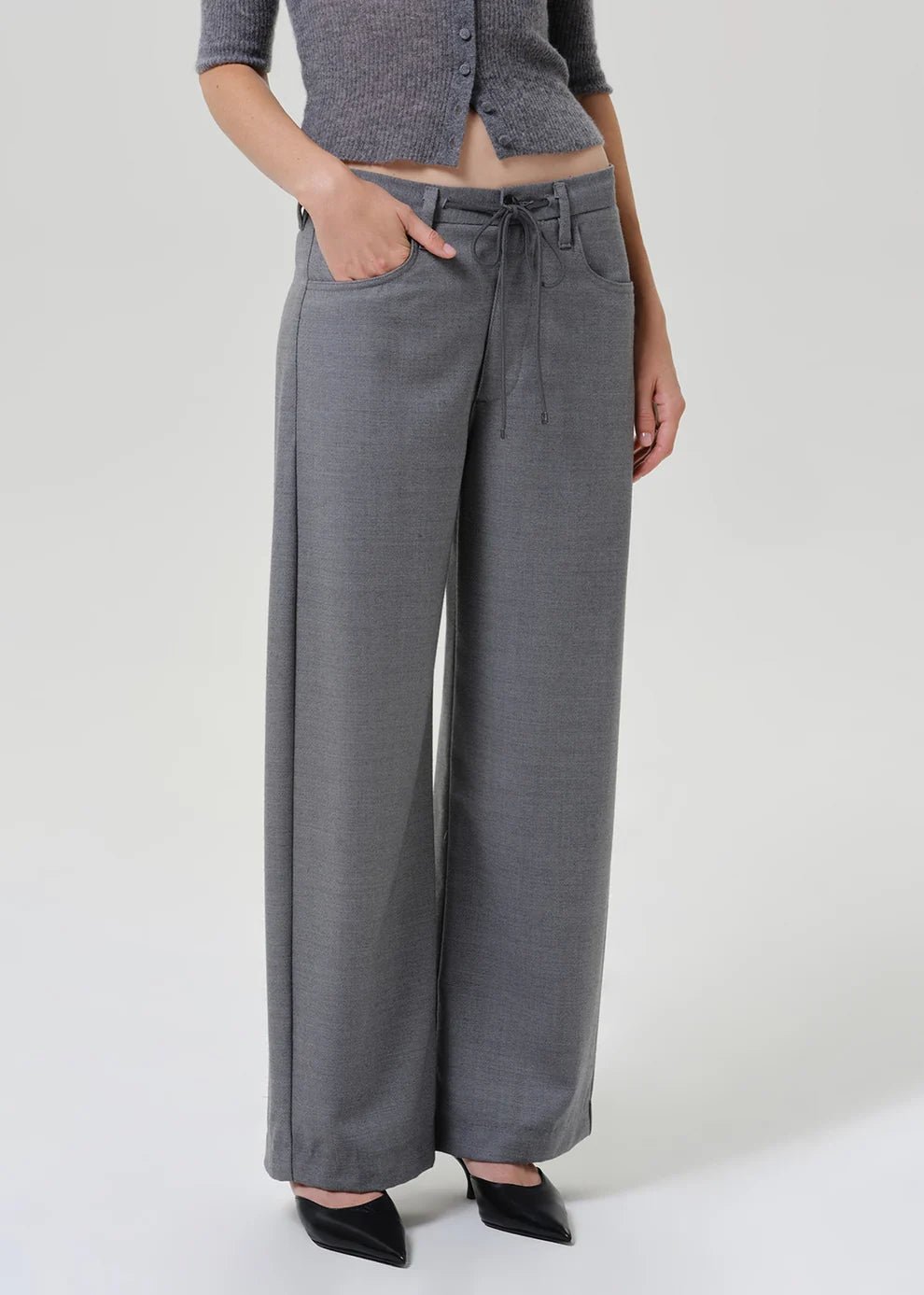 BRYNN DRAWSTRING TROUSER IN FELTED - obligato