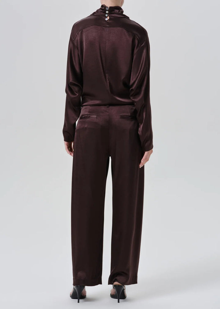 Brynn Japanese Hammered Satin Trouser - obligato