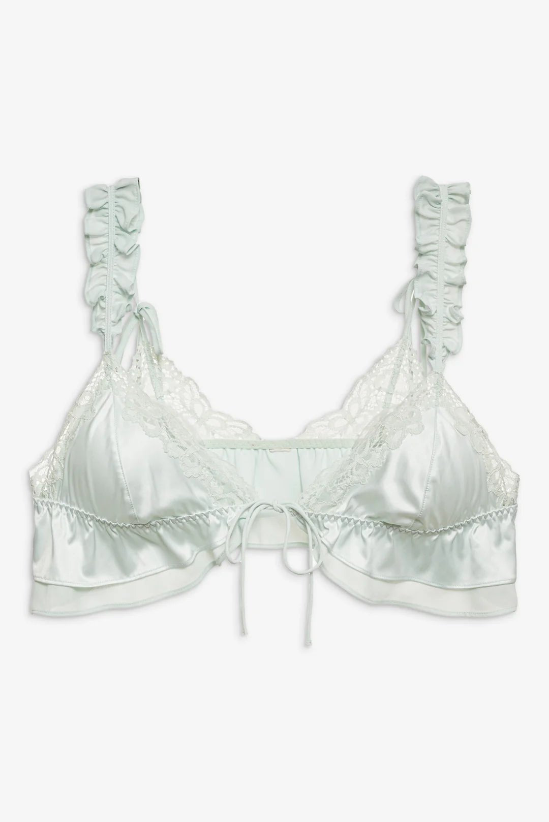 Butterfly Lace Ruffle Bralette - obligato
