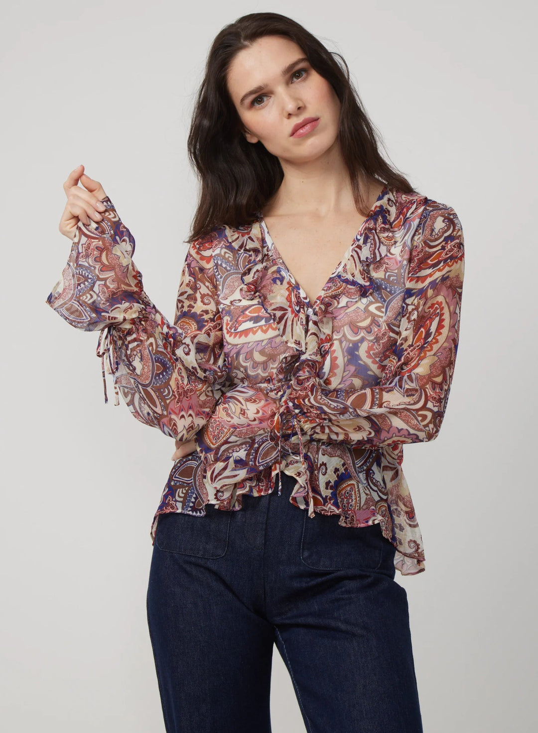Cade Blouse in Moonshine Maverick - obligato