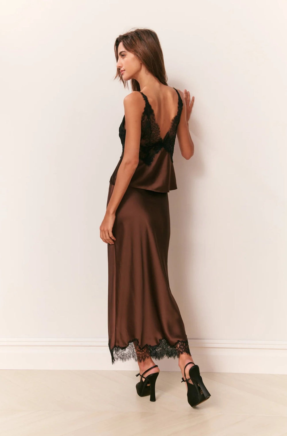 Calder Skirt in Chocolate Brown - obligato