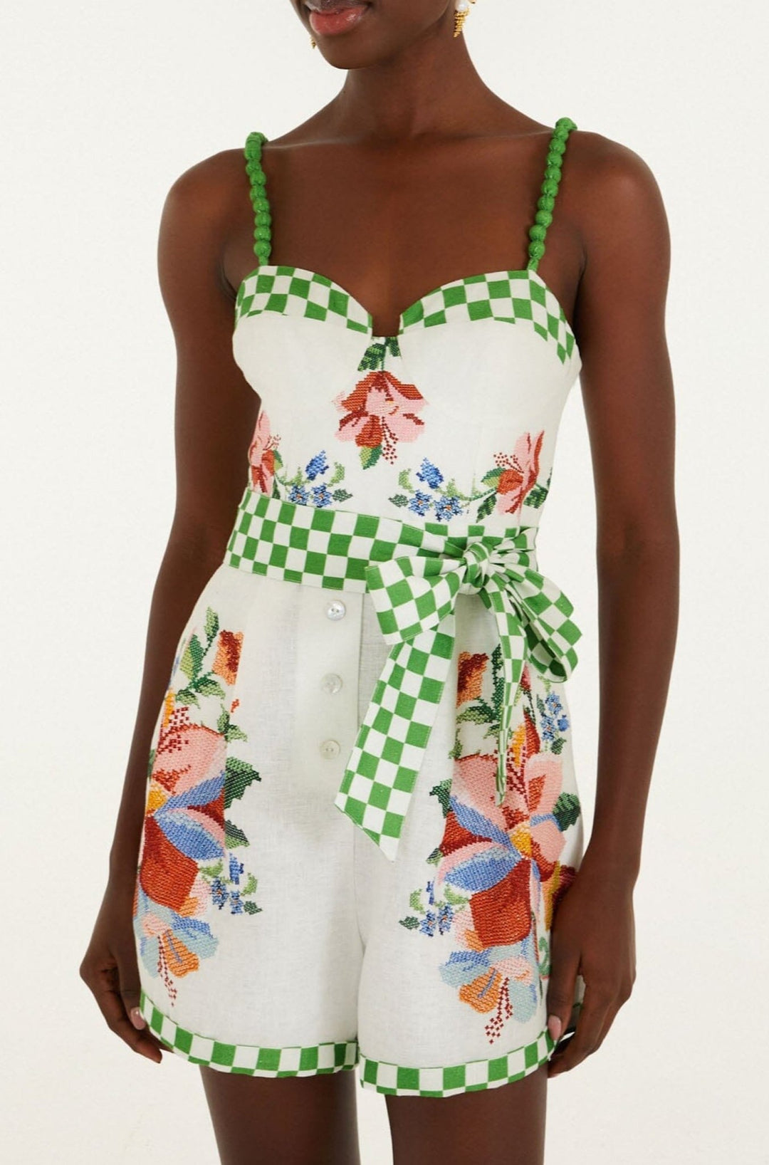 CALM BREEZE OFF - WHITE ROMPER - obligato