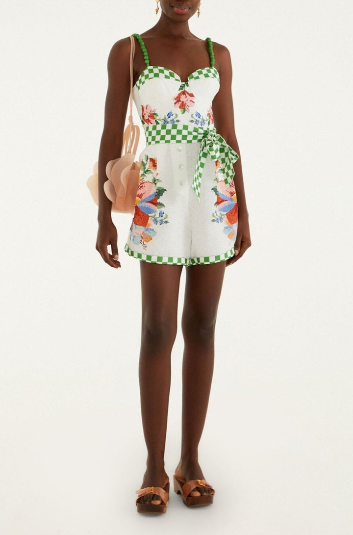 CALM BREEZE OFF - WHITE ROMPER - obligato