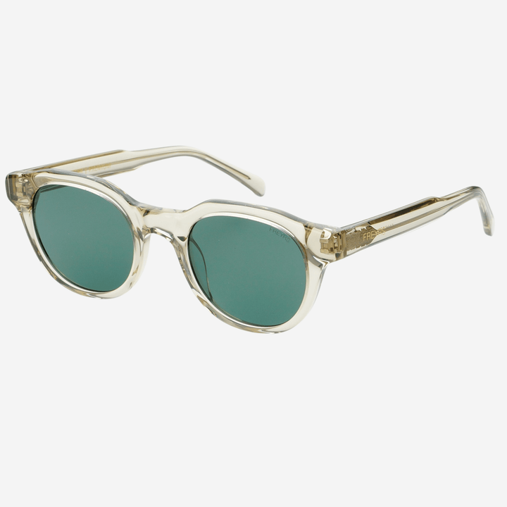 Cameron Acetate Unisex Round Sunglasses : Crystal Gray - obligato