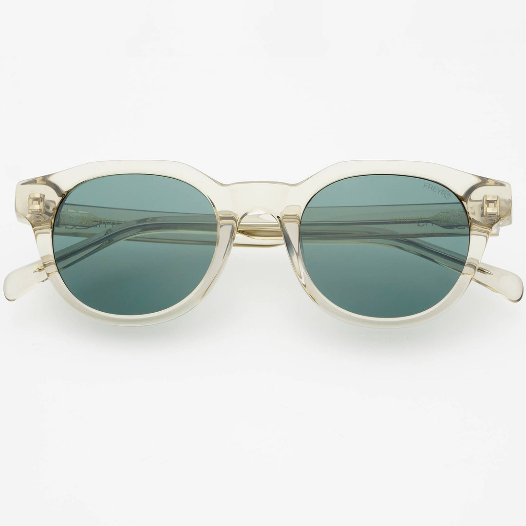Cameron Acetate Unisex Round Sunglasses : Crystal Gray - obligato