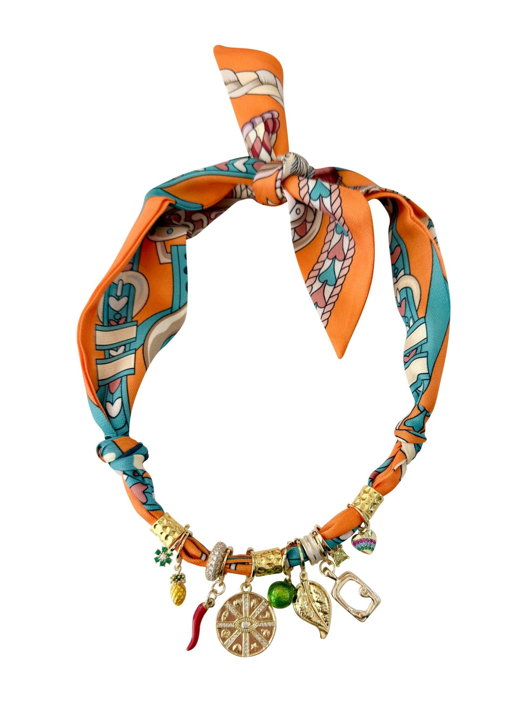 Camron Multi Charm Scarf Necklace - obligato