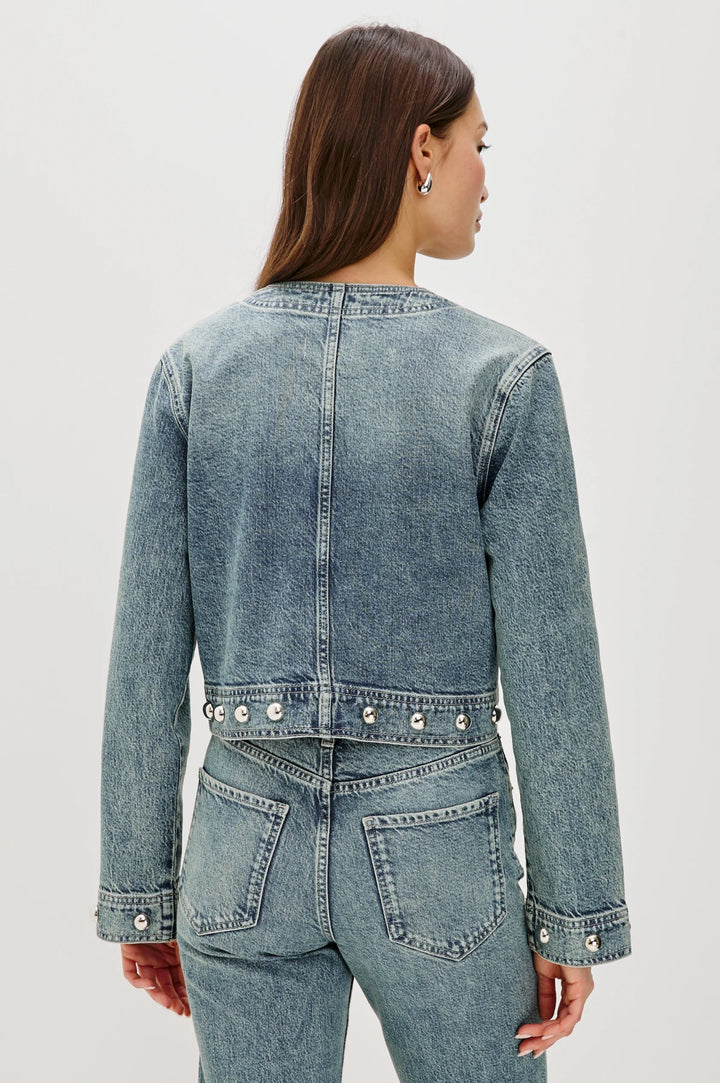 Capistrano Jean Jacket in Sky Studded - obligato