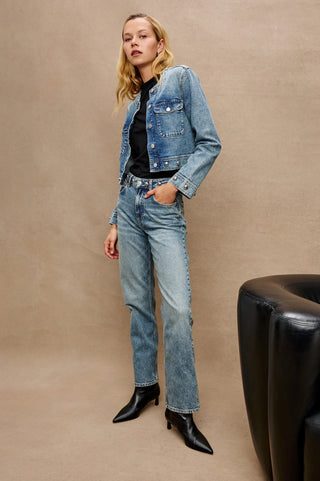 Capistrano Jean Jacket in Sky Studded - obligato