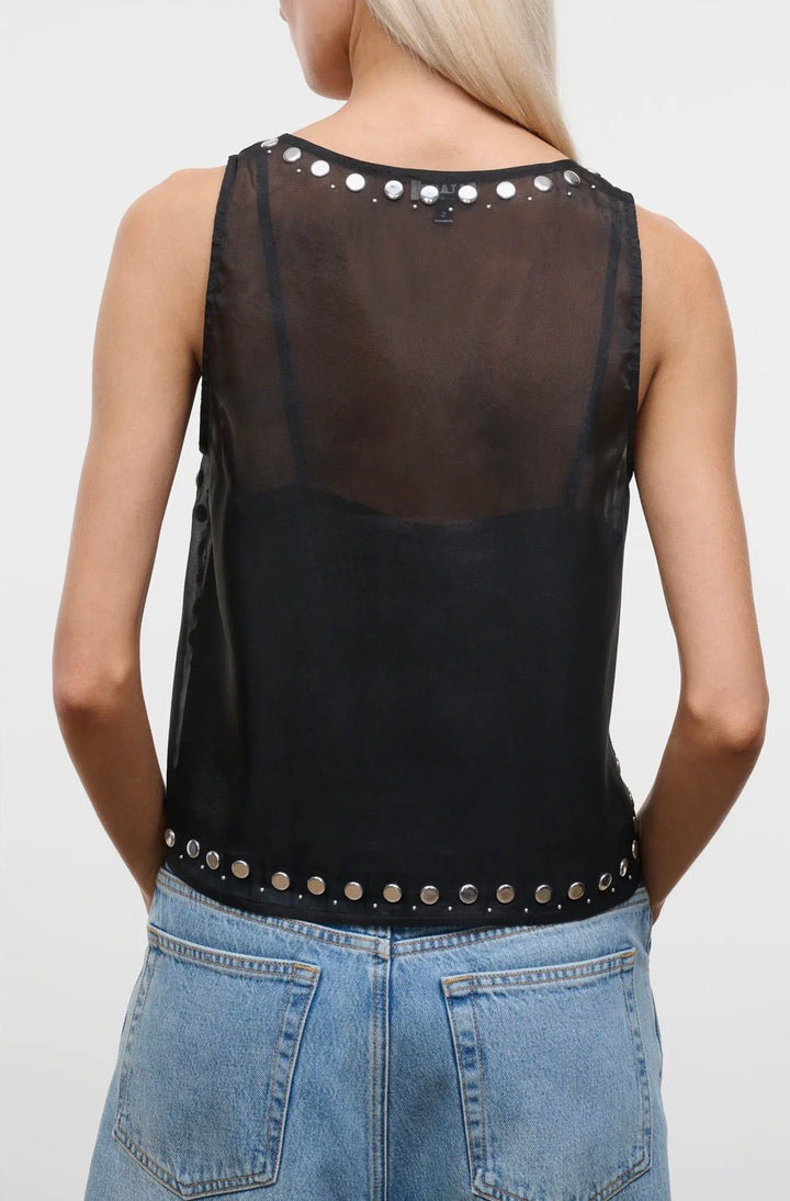 Cara Sheer Studded Sleeveless Top - obligato