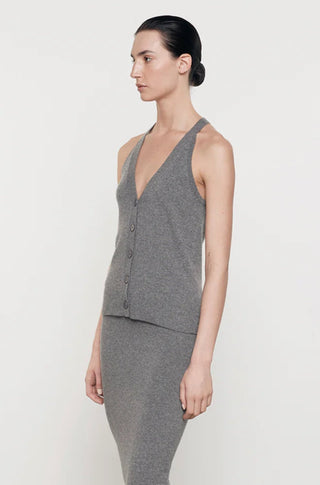 Cashmere V Neck Halter Cardigan - obligato