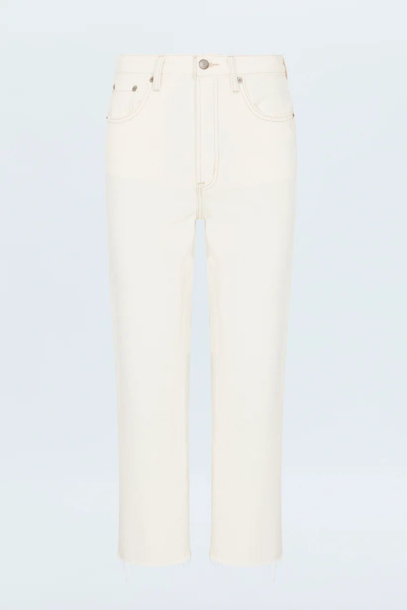 Cassie Crop High Rise Straight Crop Jean - Ecru Vintage - obligato