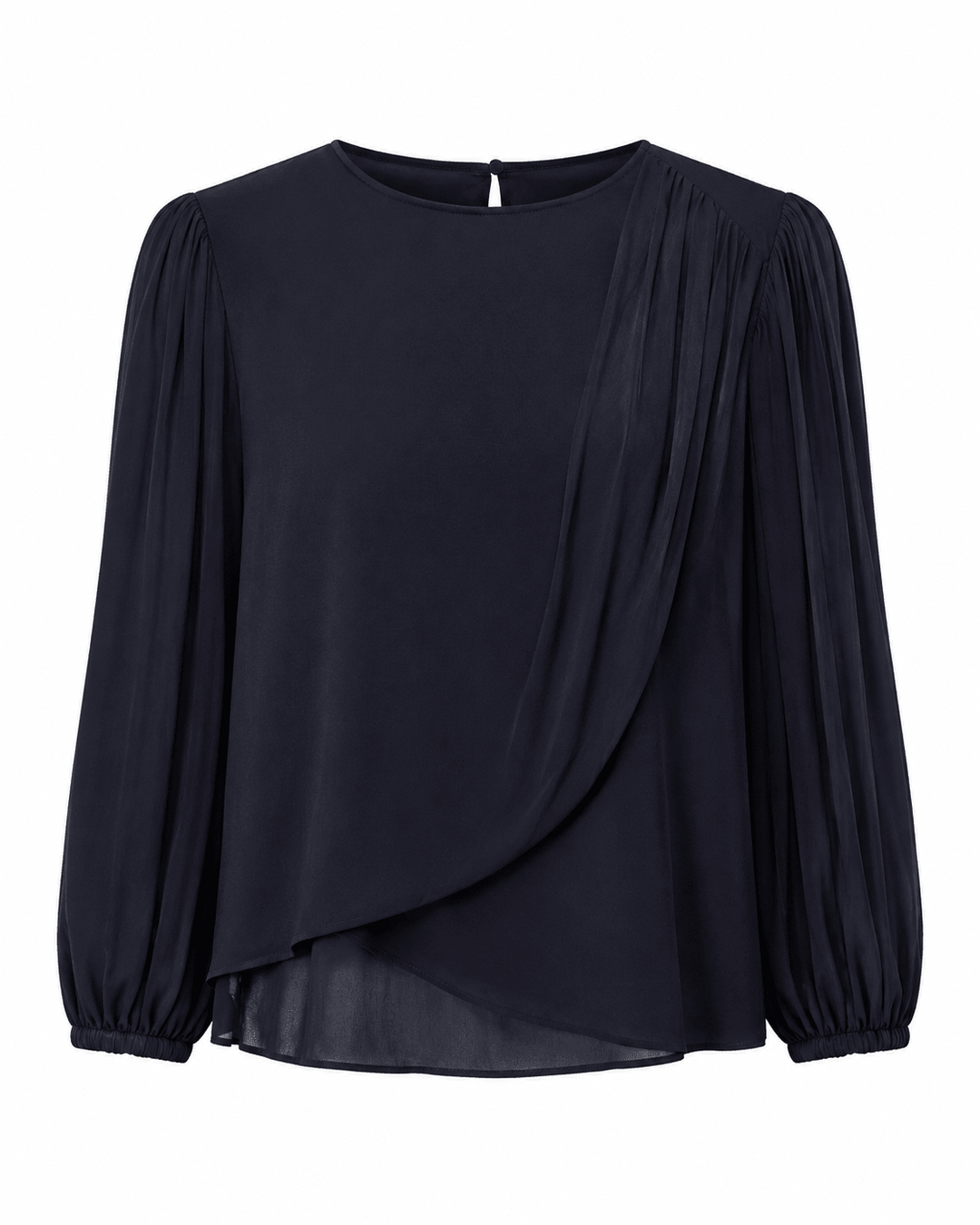 Cedar Draped Top in Midnight - obligato