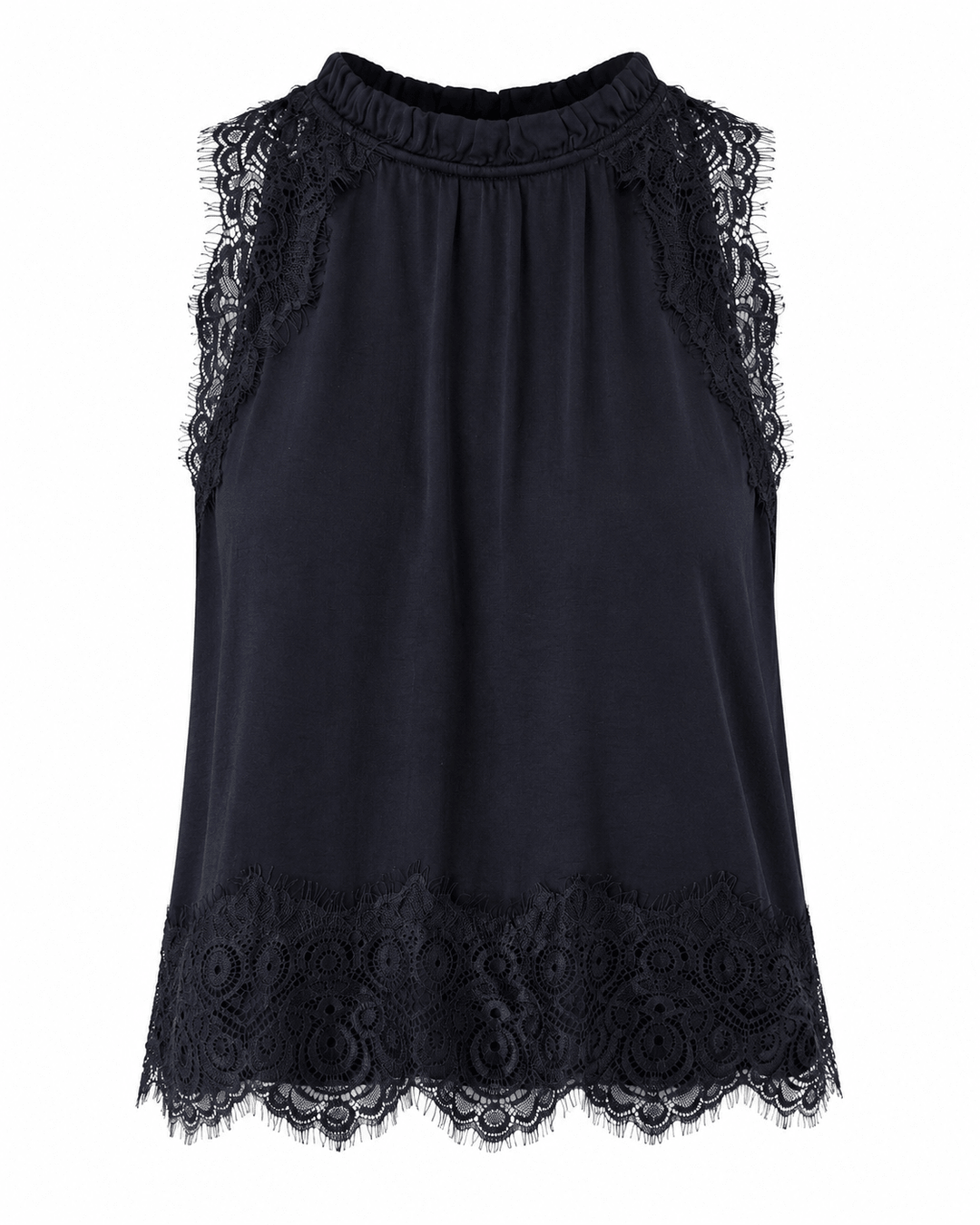 Celest Lace Top in Midnight - obligato