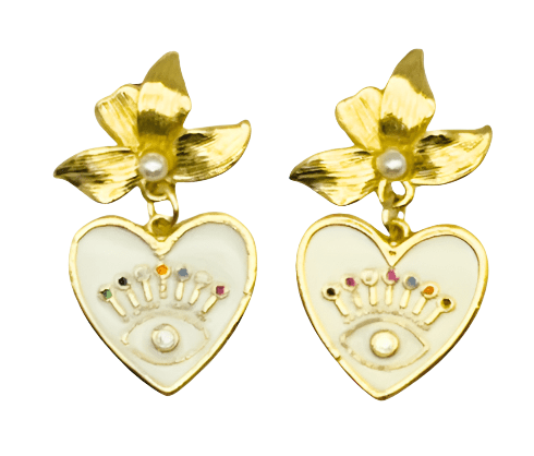 Charm Earring - White Eye - obligato