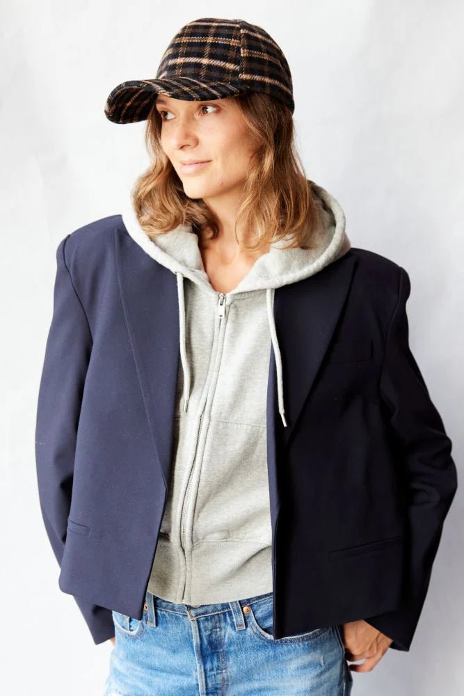 Check Winter Cap Navy Check - obligato