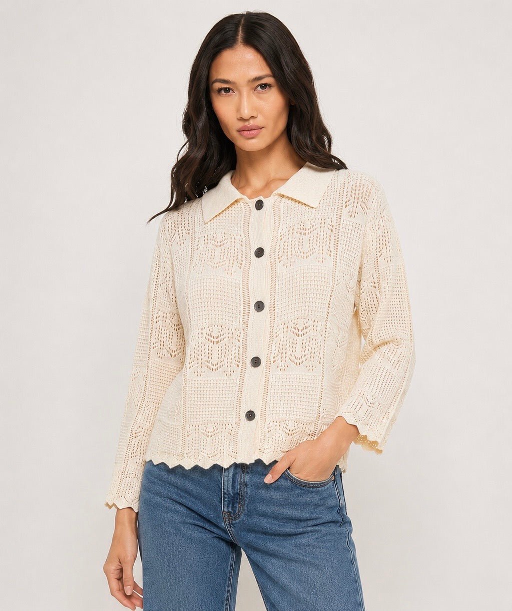 Checkmate shirt in Full Cream - obligato