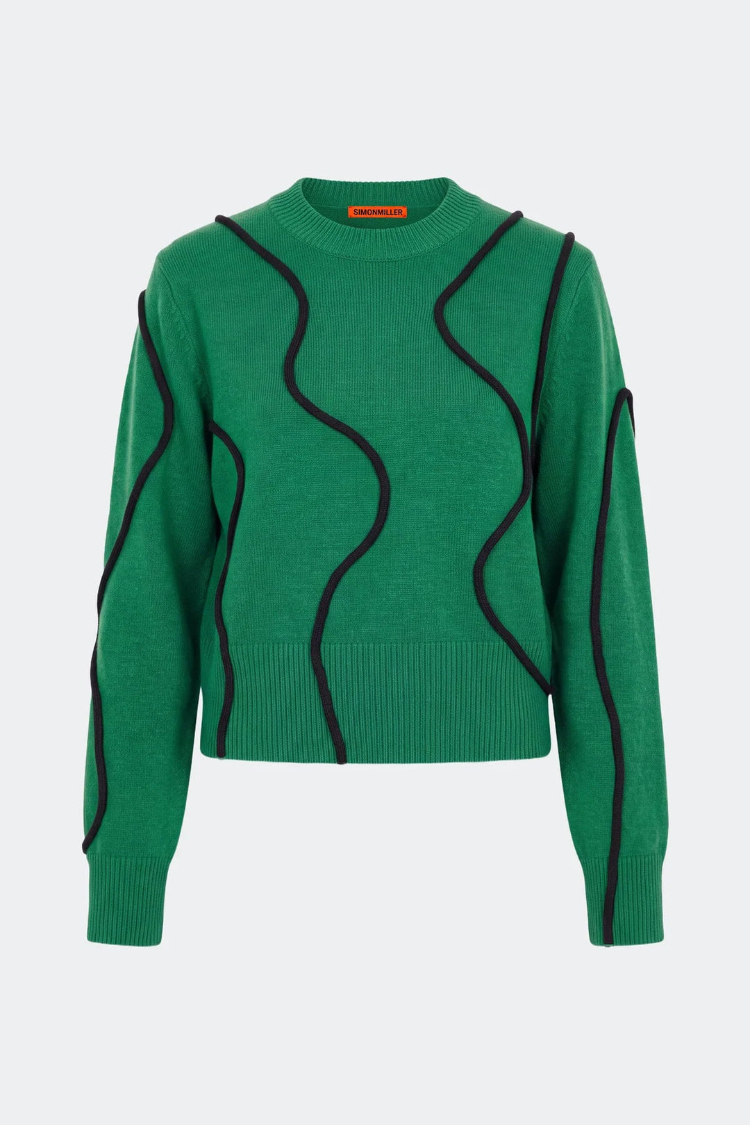 Cher Squiggle Sweater in Green - obligato