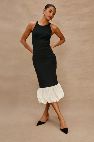 Cheryl Dress in Black/Ivory - obligato