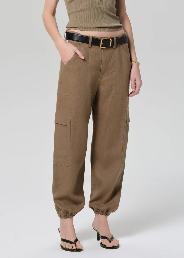 Ciela Balloon Utility Pant in Khaki - obligato