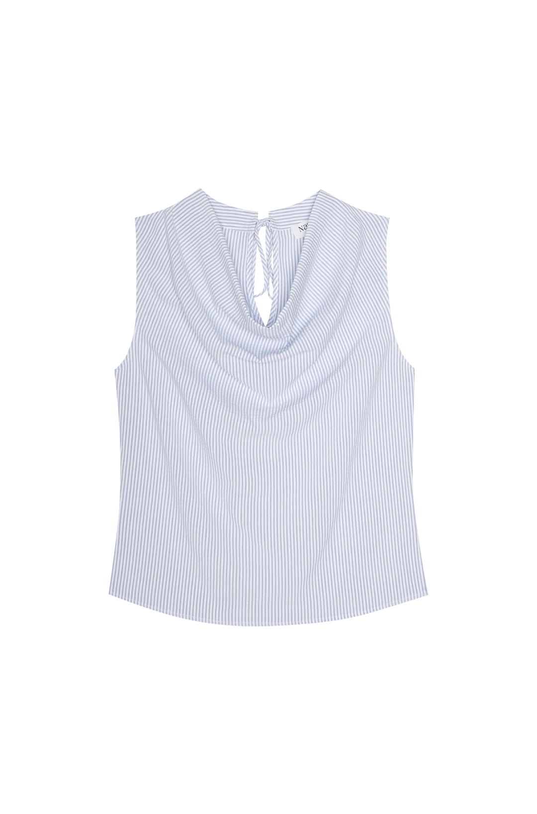 Cille Cowl Neck Tank Mini Stripe - obligato