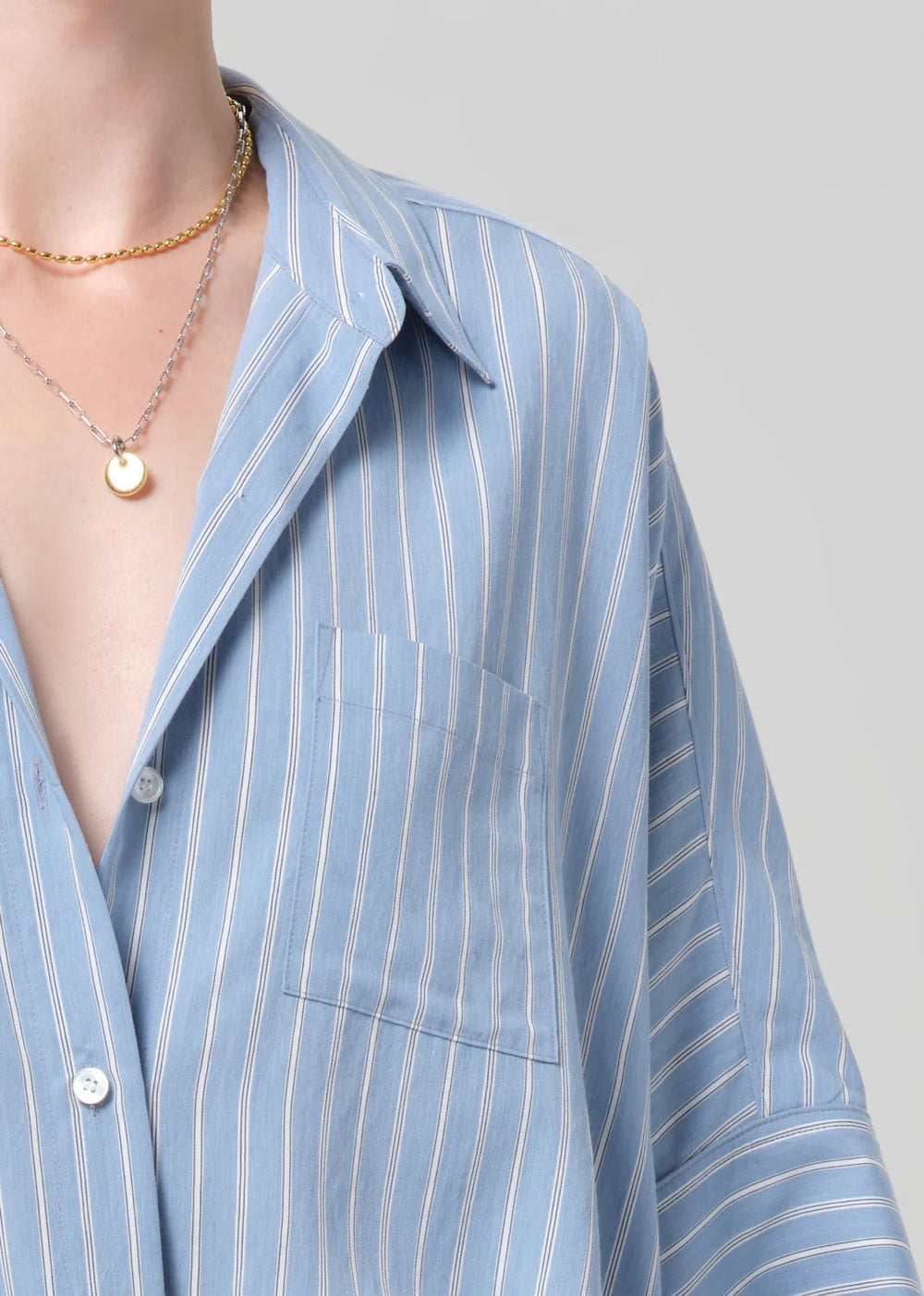 Claire Origami Shirt In Capri Stripe - obligato