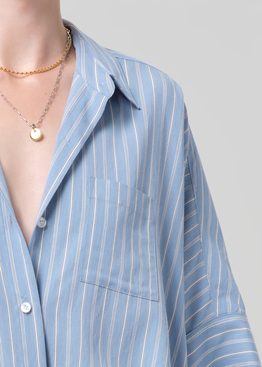 Claire Origami Shirt In Capri Stripe - obligato