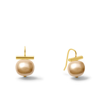 Classic Forever Fave Pebble Pearls Earrings~ Medium: Pale champagne - obligato