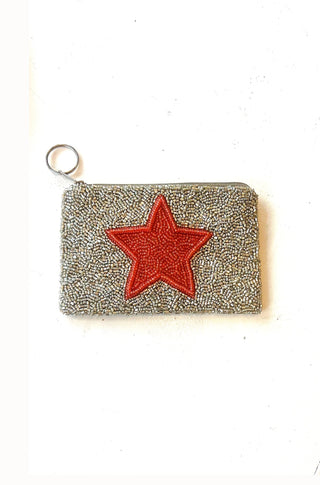 Coin Purse Silver/Orange Star - obligato