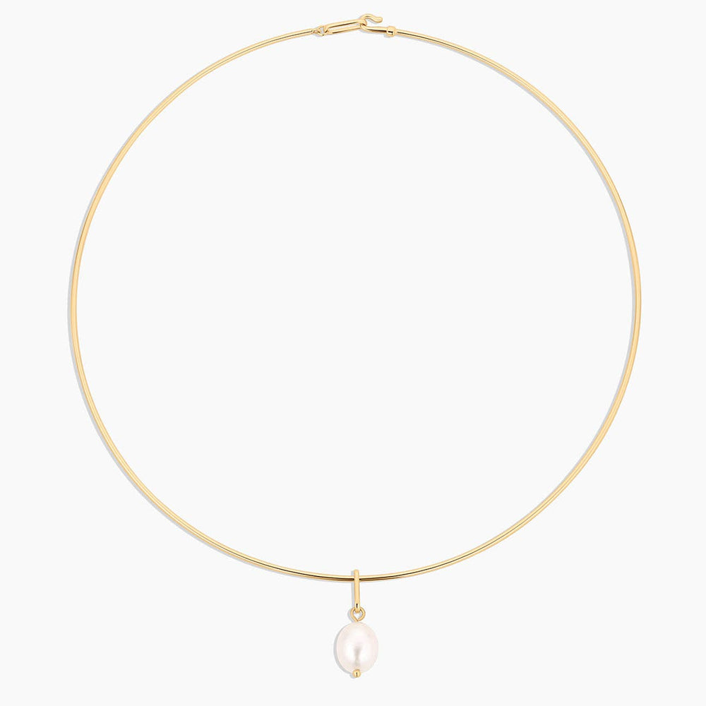 Colette Pearl Choker Necklace: 14k Gold Plated - obligato