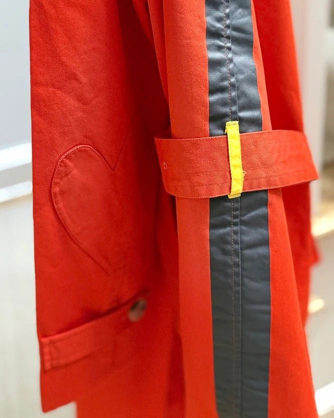 Color Washed Trench in Tomato - obligato