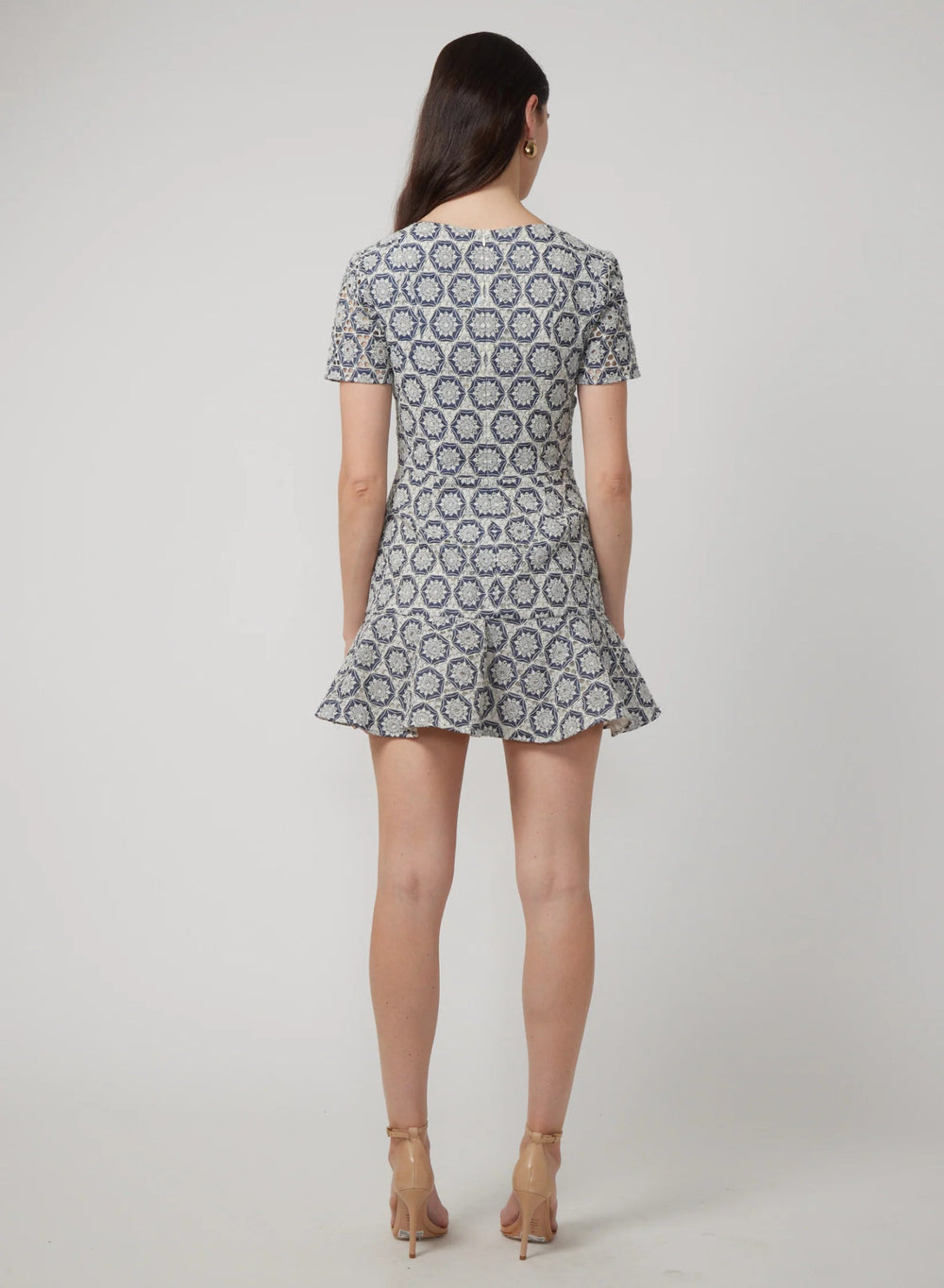 Coreen dress in Denim Embroidery - obligato