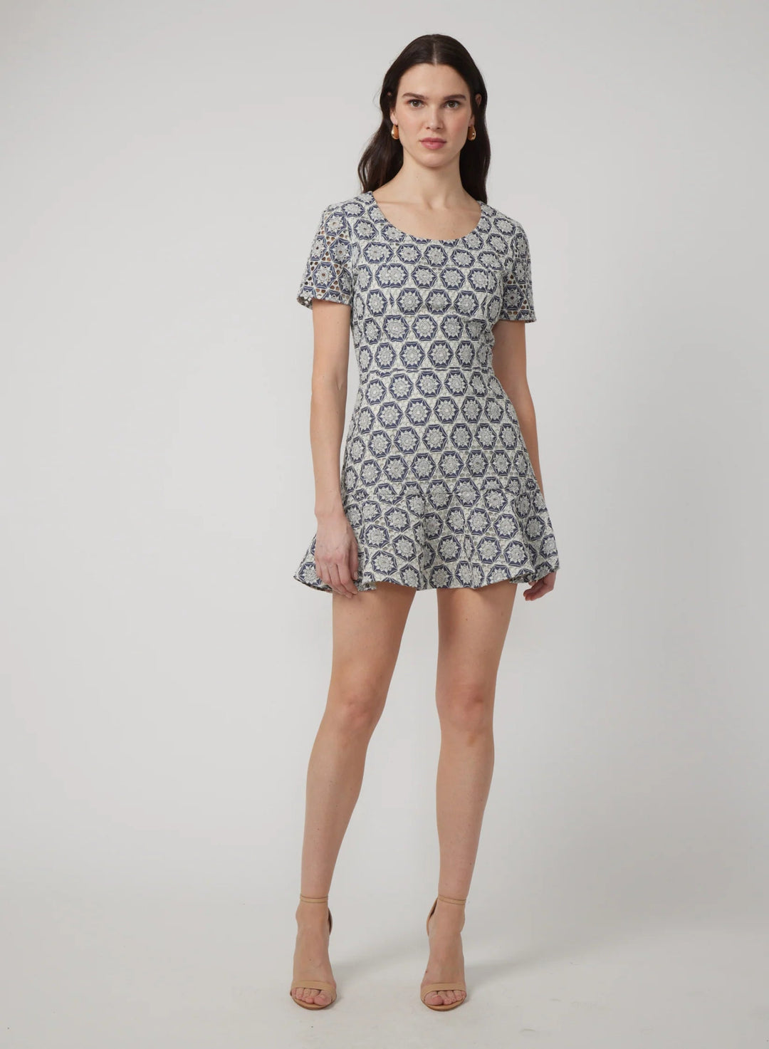 Coreen dress in Denim Embroidery - obligato