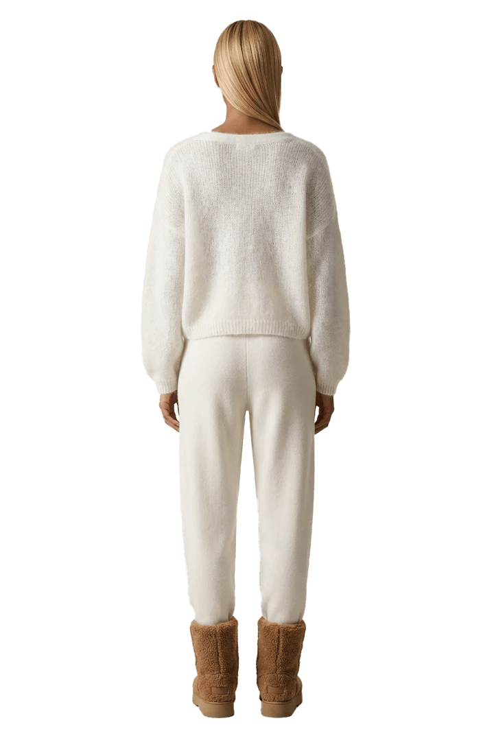 Corneila Cropped Pullover in White - obligato