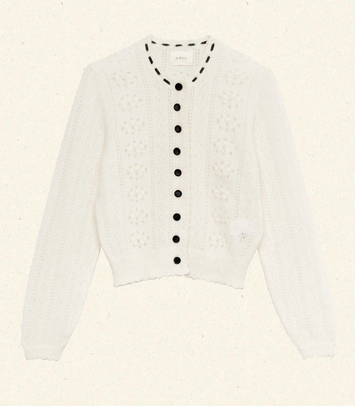 Cosette Cardigan in Ivory - obligato