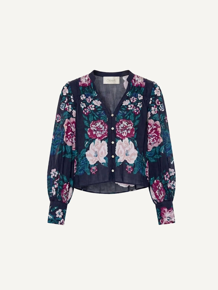 Cosima Top in Juliet Ebony - obligato