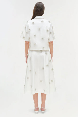 Cosmo Camp Shirt in White - obligato