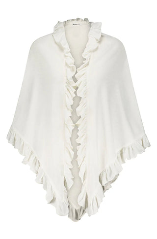 Cotton Cashmere Ruffle Shawl - obligato