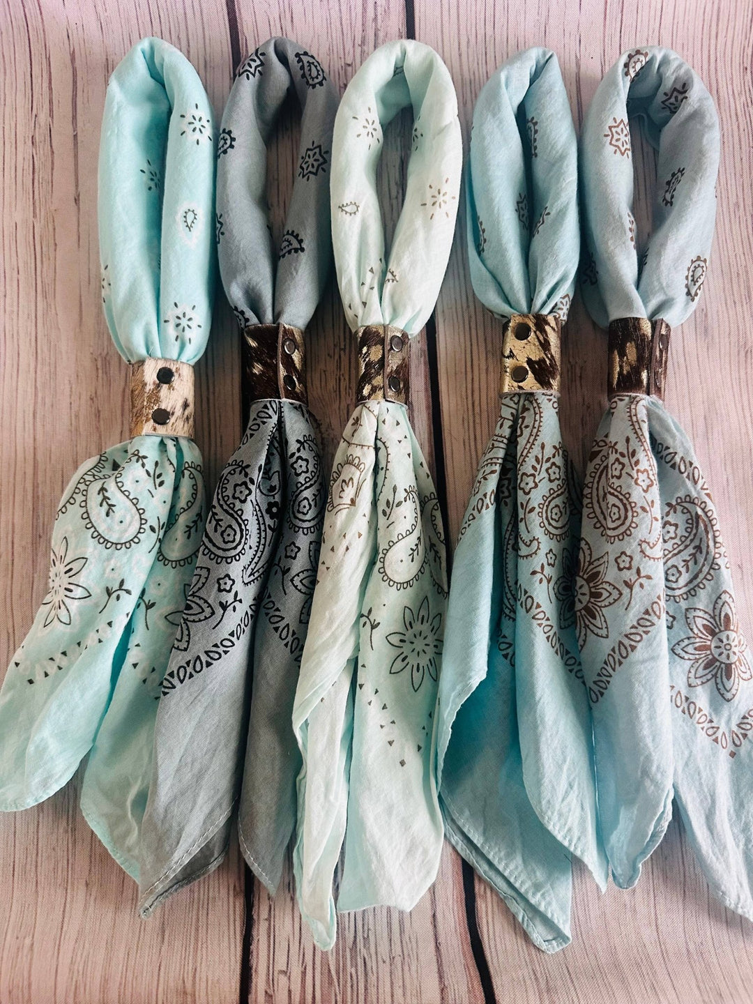 Cowboy Blue Hand Dyed Bandanas - obligato
