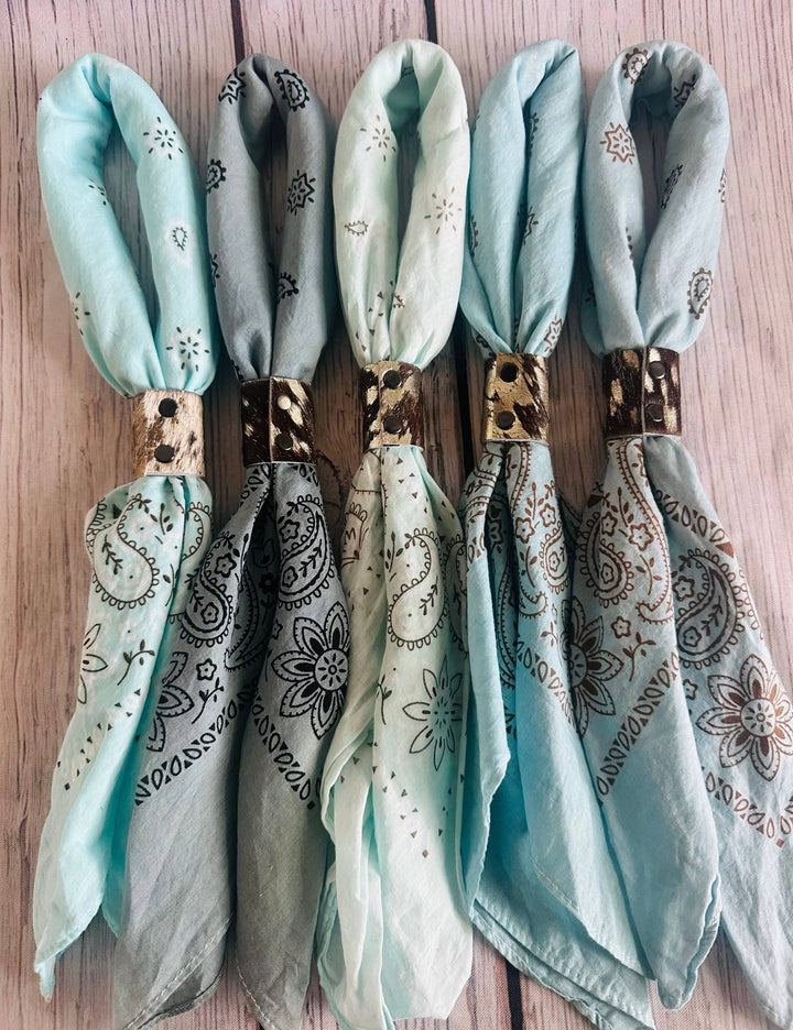 Cowboy Blue Hand Dyed Bandanas - obligato