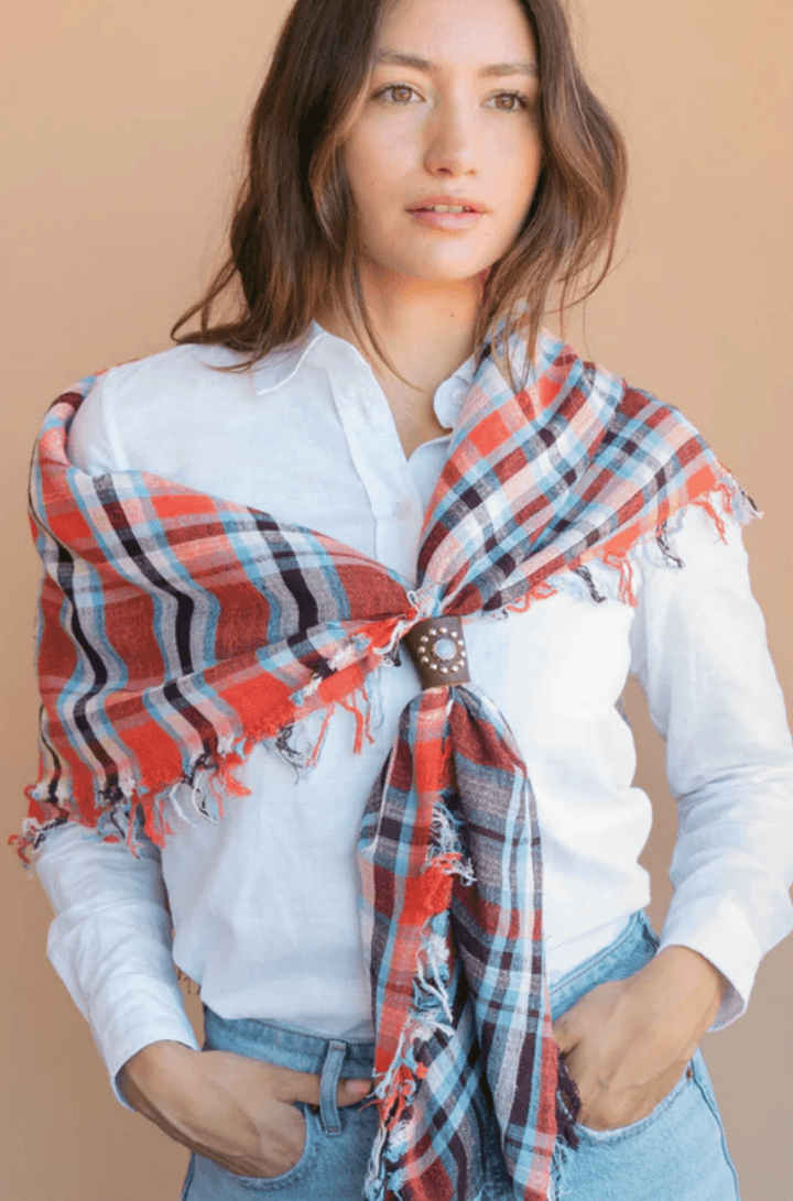 Cowboy Scarf in Ansell Ruby - obligato