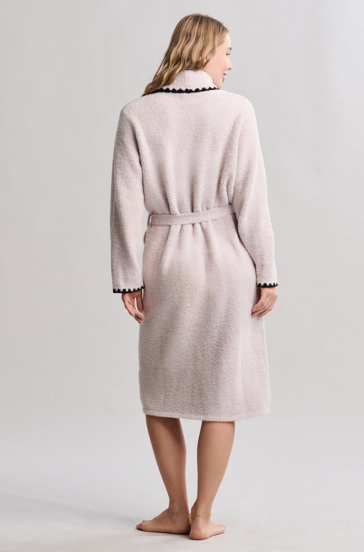 Cozy Chic Blanket Stitch Robe in Stone - obligato