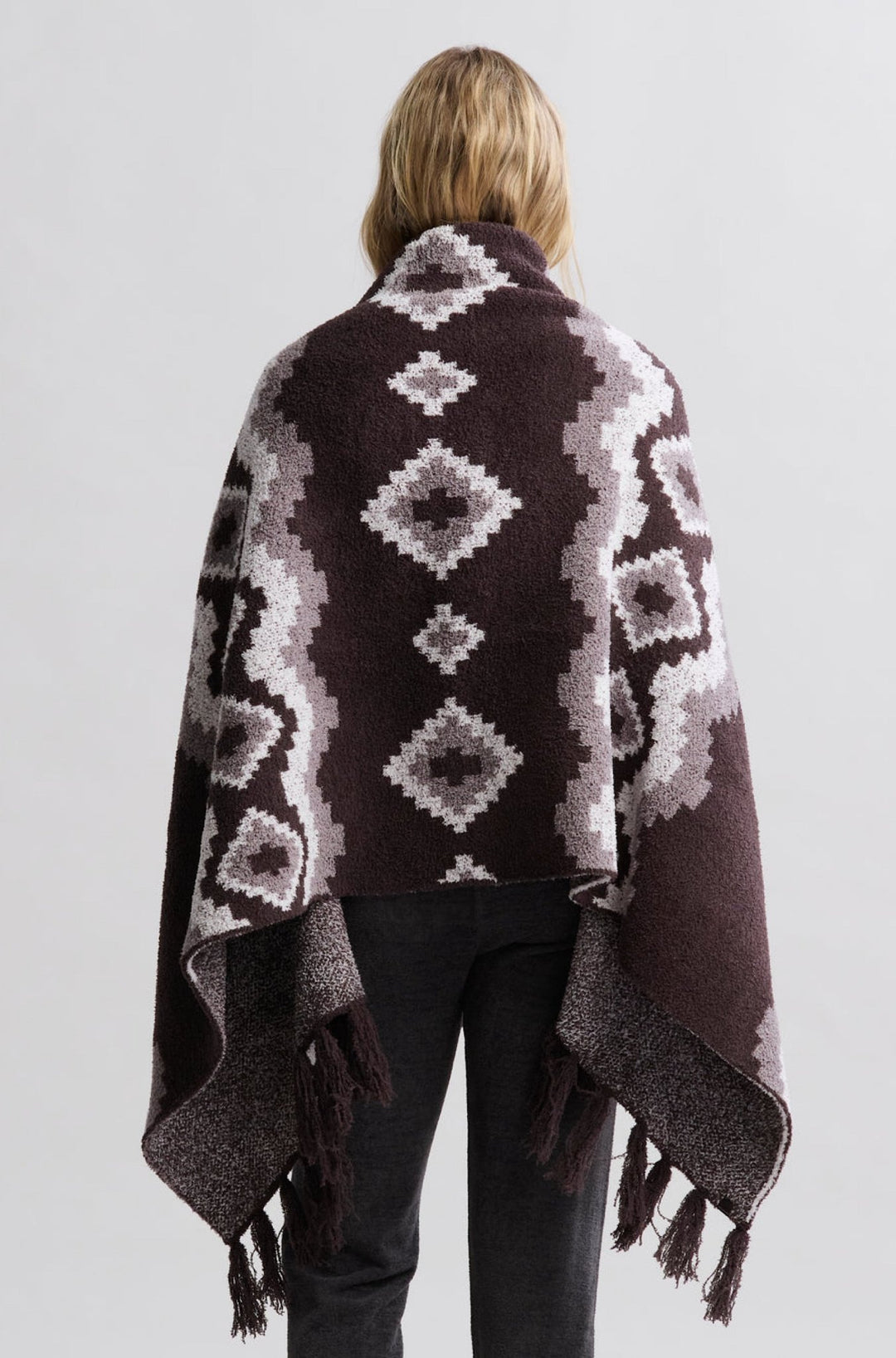 Cozy Chic Mosaic Wrap in Umber Multi - obligato