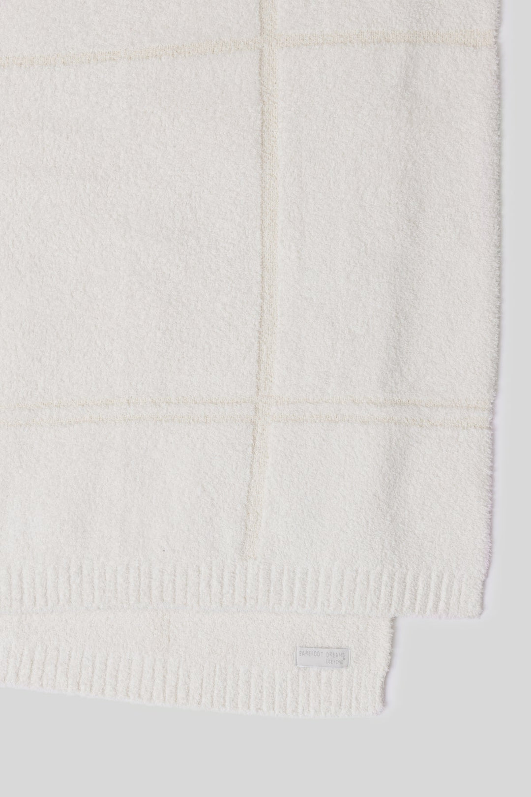 Cozy Chic Tonal Plaid Throw Blanket in Cream - obligato